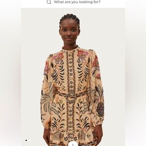 FARM RIO Floral Embroidered Long Sleeve Dress